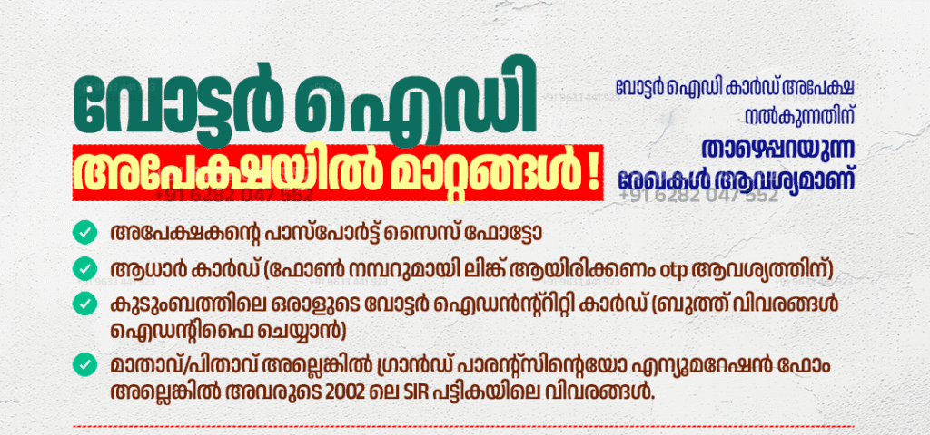 How to Apply for new Voter ID in Kerala - 2026