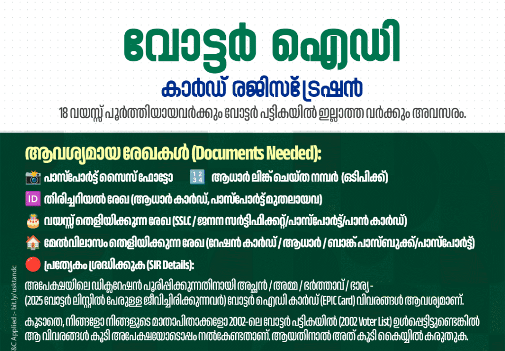How to Apply for new Voter ID in Kerala - 2026