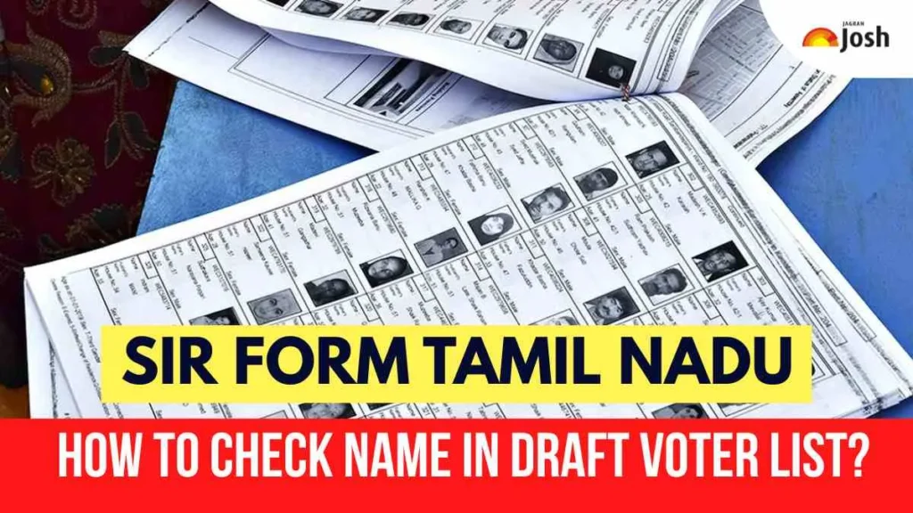 Tamil Nadu SIR Draft 2026 Voter List PDF