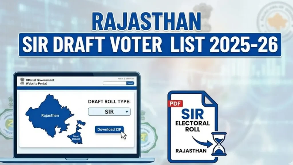Rajasthan SIR Draft Roll Voters List 2026 PDF